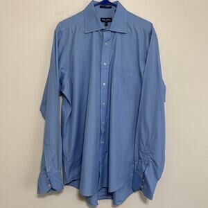 Sean John Blue Long Sleeve Button Down Dress Shirt Size Large